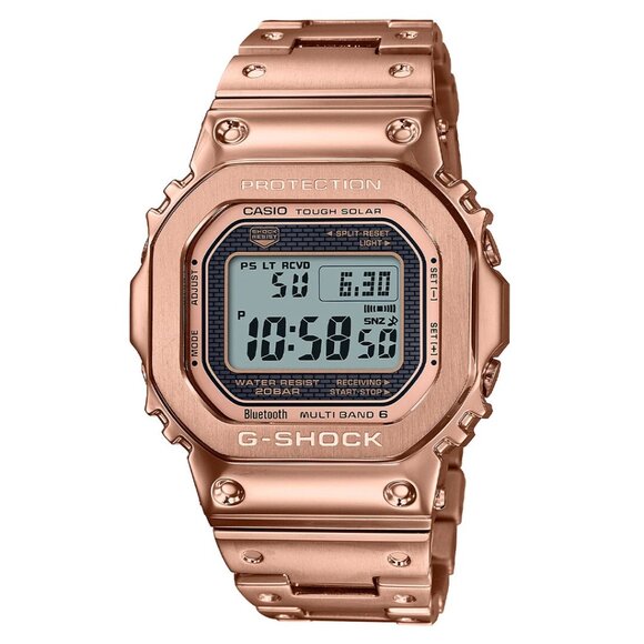 Casio GMW-B5000GD-4 G-Shock Men's Watch Radio Solar Stainless Metal Pink Gold - Picture 1 of 7